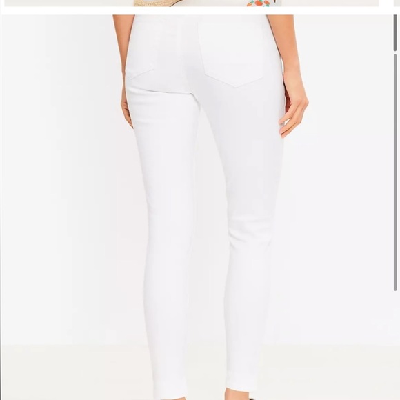 LOFT Modern Skinny 27/4 White Ankle Jeans - Picture 2 of 6